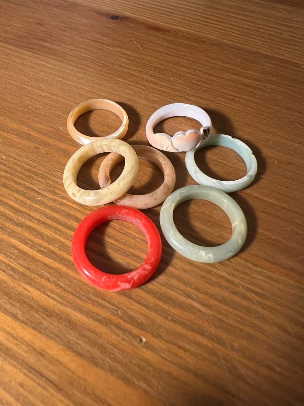 Set of Plastic Rings Size 5